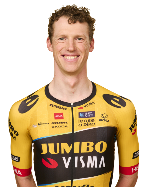 Велогонщик Jumbo-Visma Натан ван Хойдонк попал в аварию, находясь за рулём автомобиля