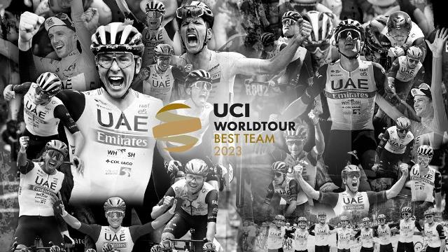  UAE Team Emirates - на 1-м месте в итоговом Мировом рейтинге команд UCI за 2023 год