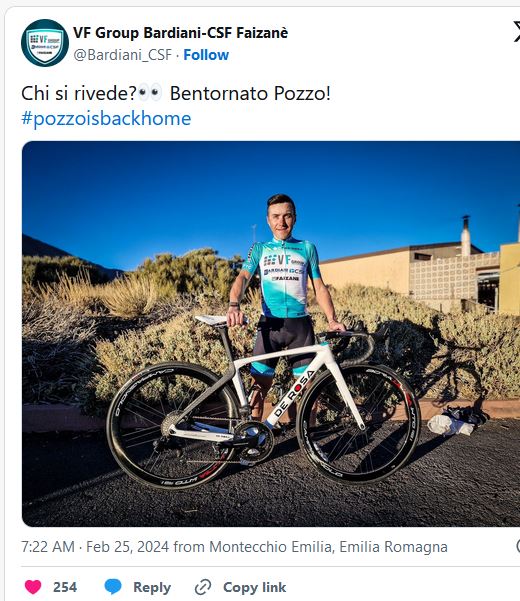 41-летний Доменико Поццовиво нашёл велокоманду для выступления на Джиро д’Италия-2024