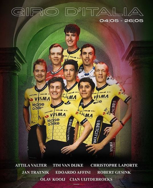 Visma Lease a Bike: “Главная цель на Джиро д’Италия-2024 — победы на этапах”