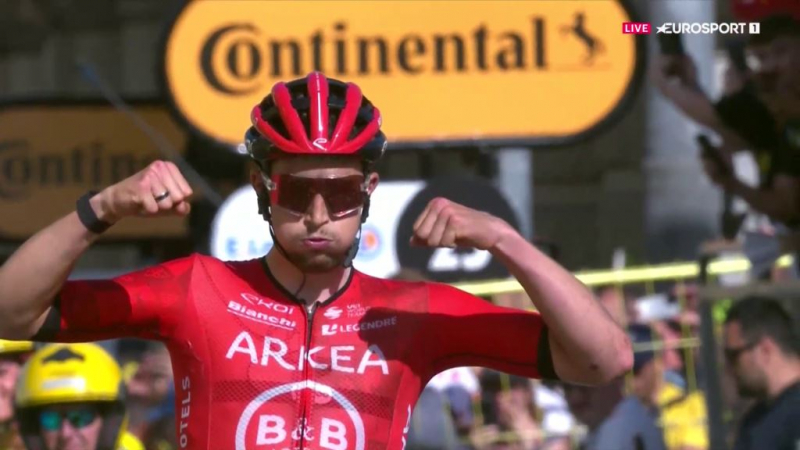 Кевин Вокелан — победитель 2-го этапа, Тадей Погачар в жёлтой майке Тур де Франс-2024