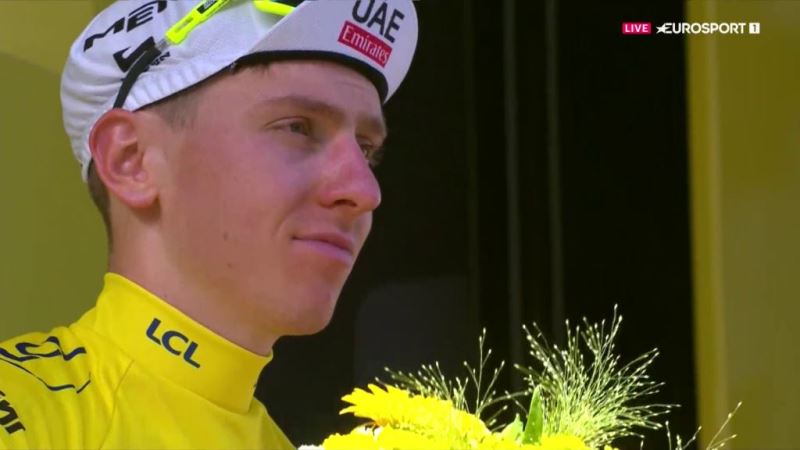 Тадей Погачар надел 22-ю жёлтую майку лидера в карьере на 2-м этапе Тур де Франс-2024