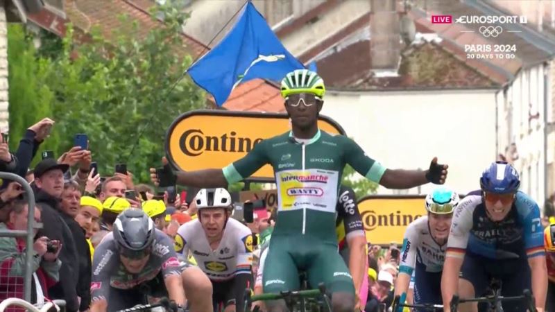 Биньям Гирмай — победитель 8 этапа Тур де Франс-2024