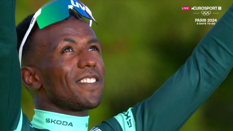 Биньям Гирмай выиграл зелёную майку  лучшего в очковой классификации Тур де Франс-2024